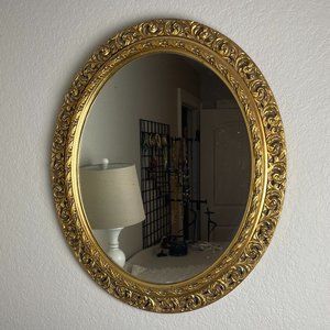 RARE Vintage A. d' Antonio Wooden Antiqued Bronze Mirror